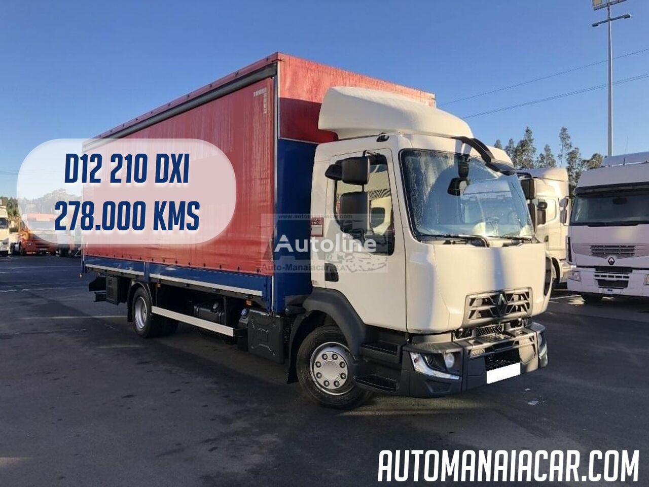 грузовик штора Renault D12 210 DXI EURO6 278.000 KMS